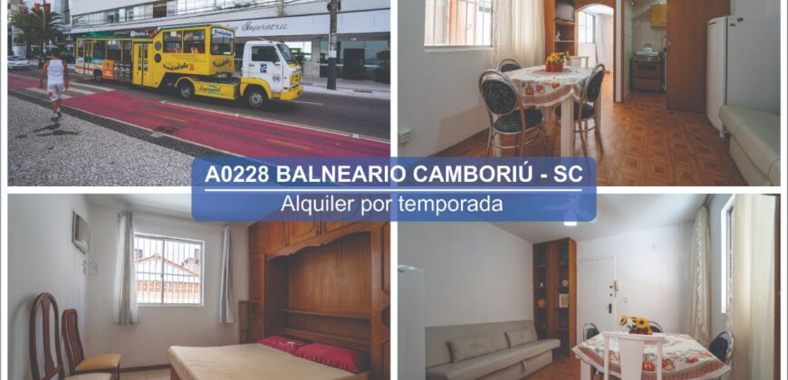 A0228 DEPARTAMENTO EN BALNEARIO CAMBORIÚ – ALQUILER POR TEMPORADA