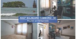 A0227 DEPARTAMENTO EN BALNEARIO CAMBORIÚ – ALQUILER POR TEMPORADA