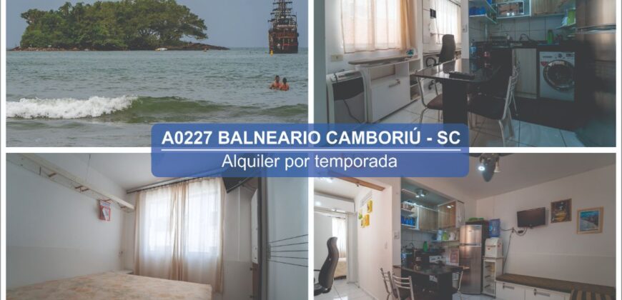 A0227 DEPARTAMENTO EN BALNEARIO CAMBORIÚ – ALQUILER POR TEMPORADA