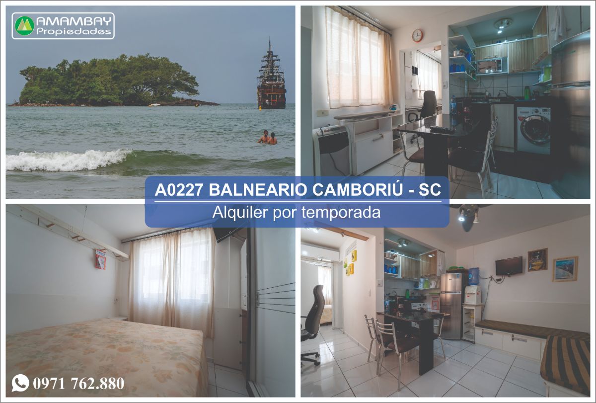 A0227 DEPARTAMENTO EN BALNEARIO CAMBORIÚ – ALQUILER POR TEMPORADA