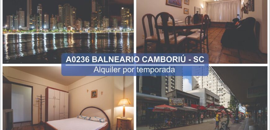 A0236 DEPARTAMENTO EN BALNEARIO CAMBORIÚ – ALQUILER POR TEMPORADA