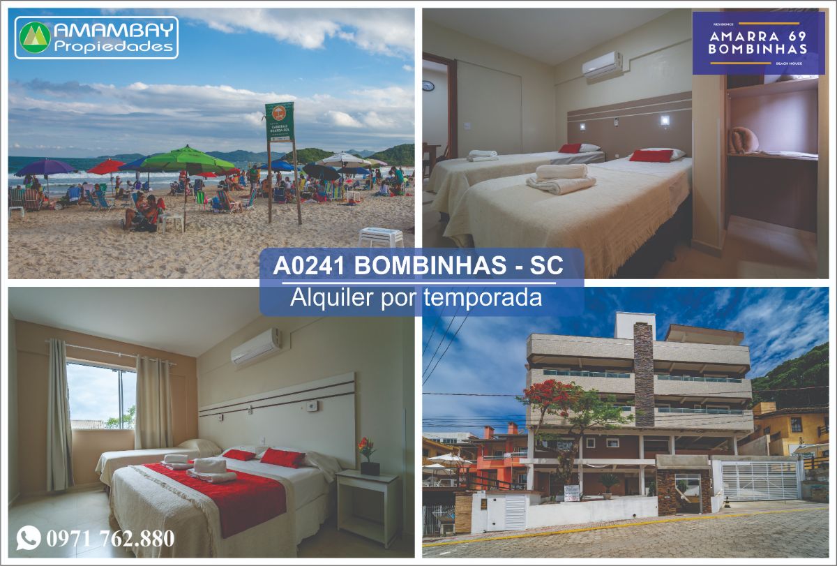 A0241 DEPARTAMENTO EN BOMBINHAS – ALQUILER POR TEMPORADA 