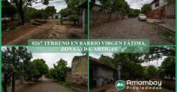 0267 TERRENO EN FRACCIÓN SAN JORGE, BARRIO VIRGEN DE FATIMA
