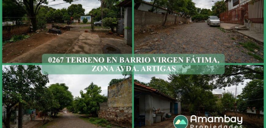 0267 TERRENO EN FRACCIÓN SAN JORGE, BARRIO VIRGEN DE FATIMA