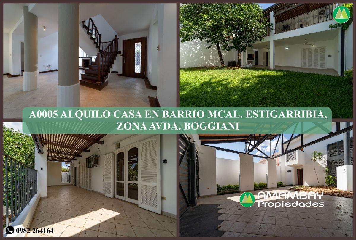A0005 ALQUILO CASA EN BARRIO MCAL. ESTIGARRIBIA, ZONA AVDA. BOGGIANI