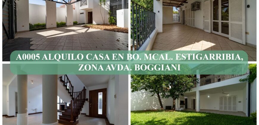 A0005 ALQUILO CASA EN BARRIO MCAL. ESTIGARRIBIA, ZONA AVDA. BOGGIANI