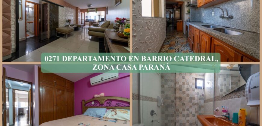 0271 DEPARTAMENTO EN BARRIO CATEDRAL, ZONA CASA PARANÁ