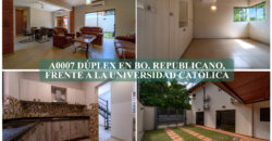 A0007 ALQUILO DUPLEX EN BARRIO REPUBLICANO, ZONA UCA