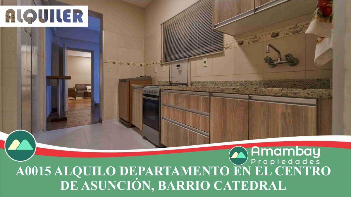 A0015 ALQUILO DEPARTAMENTO AMOBLADO EN ZONA CÉNTRICA DE ASUNCIÓN, BARRIO CATEDRAL