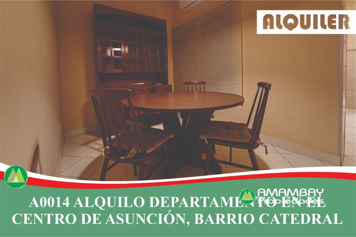 A0014 ALQUILO DEPARTAMENTO EN ZONA CÉNTRICA DE ASUNCIÓN, BARRIO CATEDRAL