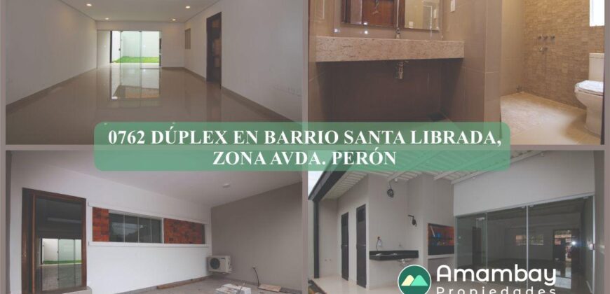 0762 DÚPLEX EN BARRIO SANTA LIBRADA, ZONA AVDA. PERÓN