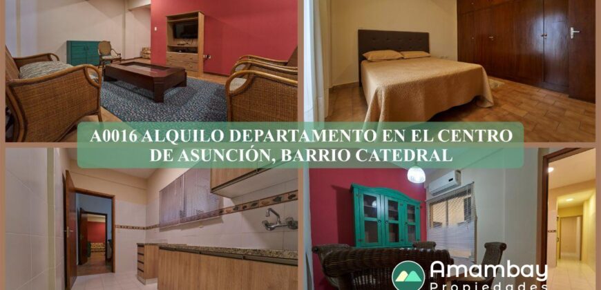 A0016 ALQUILO DEPARTAMENTO EN ZONA CÉNTRICA DE ASUNCIÓN, BARRIO CATEDRAL