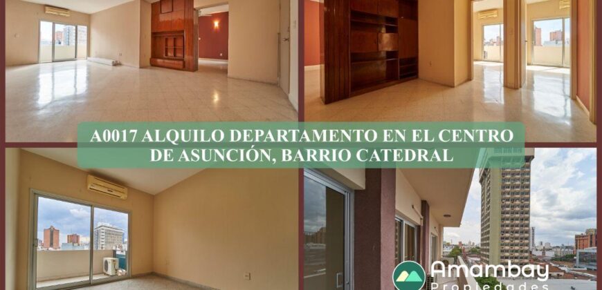 A0017 ALQUILO DEPARTAMENTO EN ZONA CÉNTRICA DE ASUNCIÓN, BARRIO CATEDRAL