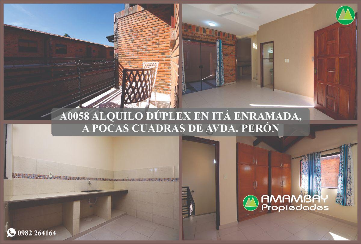 A0058 ALQUILO DÚPLEX EN BARRIO ITÁ ENRAMADA, ZONA AVDA. PERON