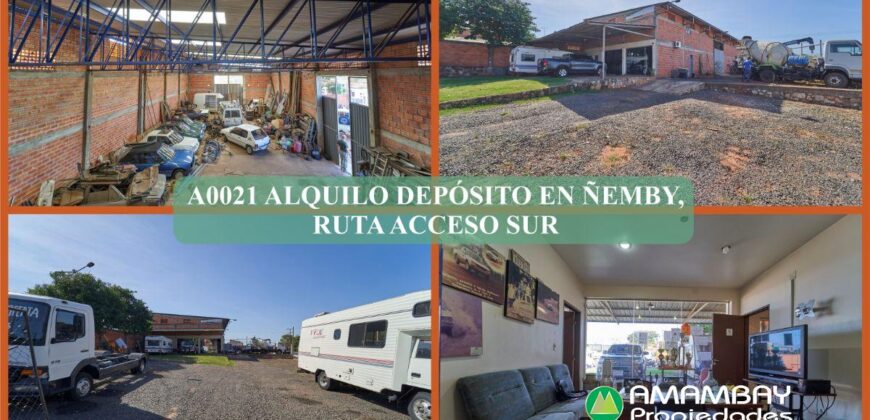 A0021 ALQUILO DEPÓSITO EN ÑEMBY, RUTA ACCESO SUR