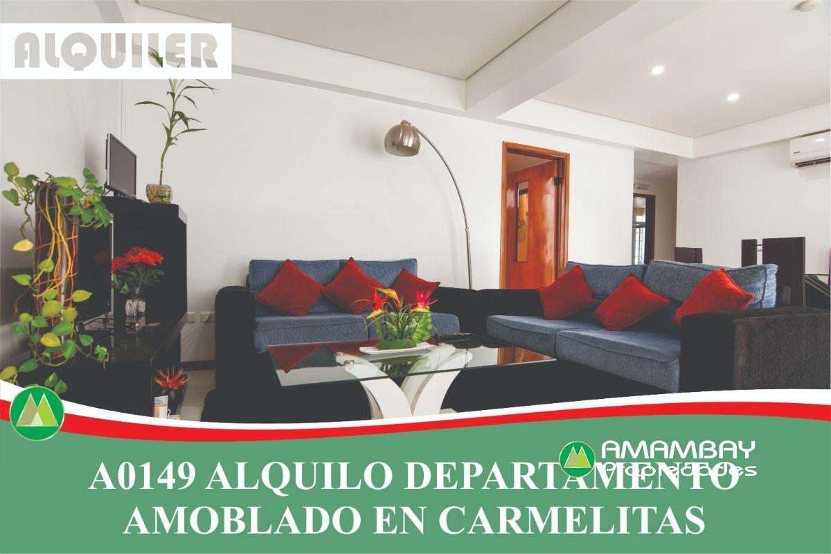 A0149 ALQUILO DEPARTAMENTO AMOBLADO, BARRIO LAS LOMAS/CARMELITAS