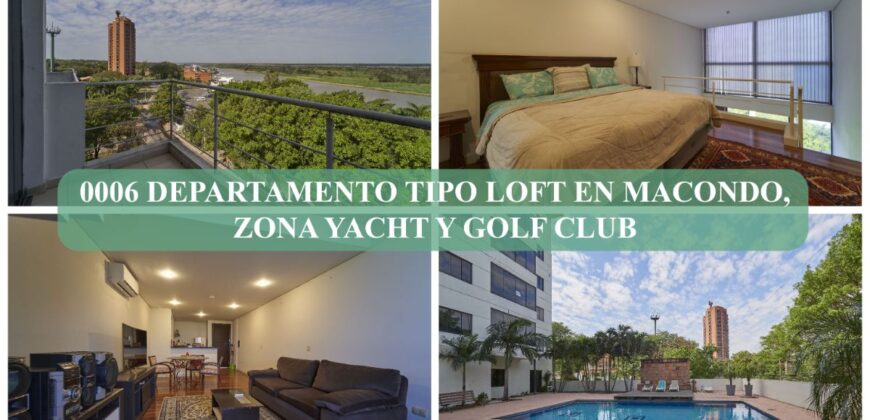 0006 DEPARTAMENTO TIPO LOFT EN EDIFICIO MACONDO, ZONA YACHT Y GOLF CLUB