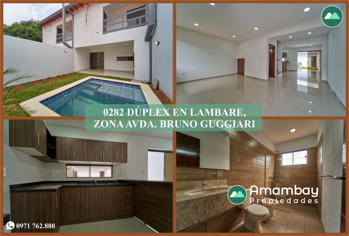 0282 DÚPLEX EN LAMBARÉ, ZONA AVDA. BRUNO GUGGIARI