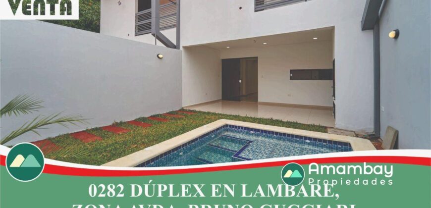 0282 DÚPLEX EN LAMBARÉ, ZONA AVDA. BRUNO GUGGIARI