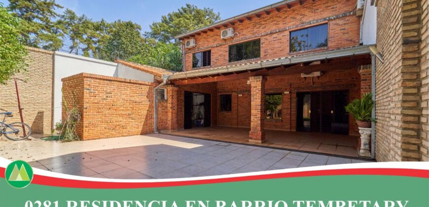 0281 RESIDENCIA EN BARRIO TEMBETARY, ZONA AVDA. CHOFERES DEL CHACO