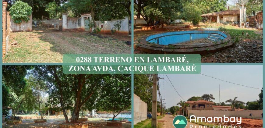 0288 TERRENO EN LAMBARÉ, ZONA AVDA. CACIQUE LAMBARÉ