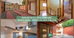 0294 DÚPLEX EN LAMBARÉ, ZONA AVDA. MÉDICOS DEL CHACO