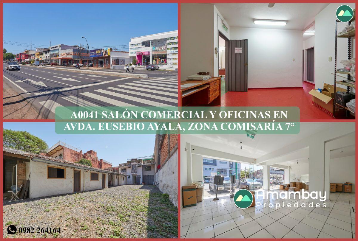 A0041 ALQUILO SALÓN COMERCIAL EN AVDA. EUSEBIO AYALA, ZONA COMISARÍA 7°