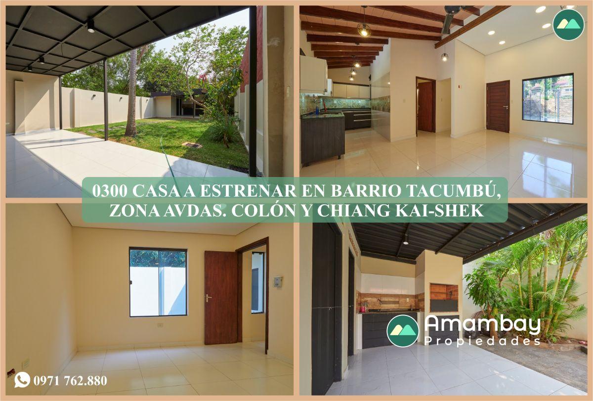 0300 CASA A ESTRENAR EN BARRIO TACUMBÚ, ZONA AVDA. COLÓN
