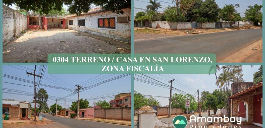 0304 TERRENO/CASA EN SAN LORENZO, BARRIO SANTA LUCÍA