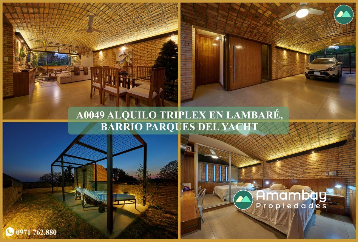 A0049 ALQUILO TRIPLEX EN LAMBARÉ, BARRIO PARQUES DEL YACHT