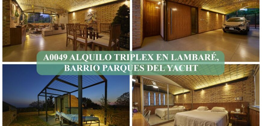 A0049 ALQUILO TRIPLEX EN LAMBARÉ, BARRIO PARQUES DEL YACHT