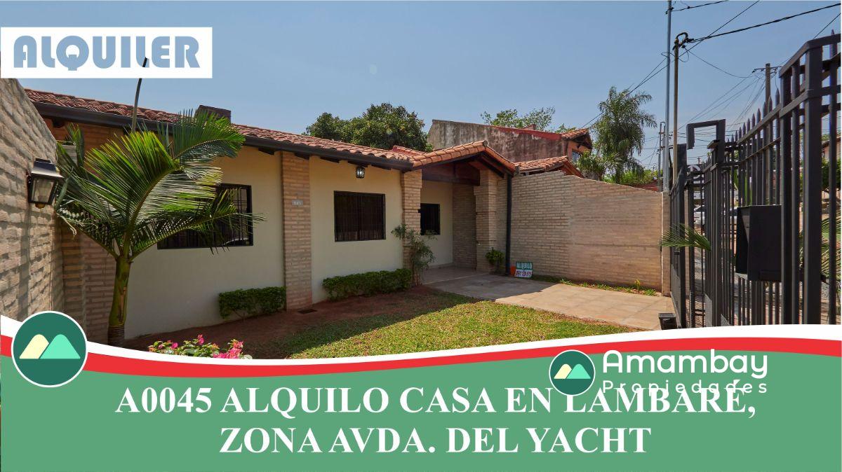 A0045 ALQUILO CASA EN LAMBARÉ, ZONA AVDA. DEL YACHT
