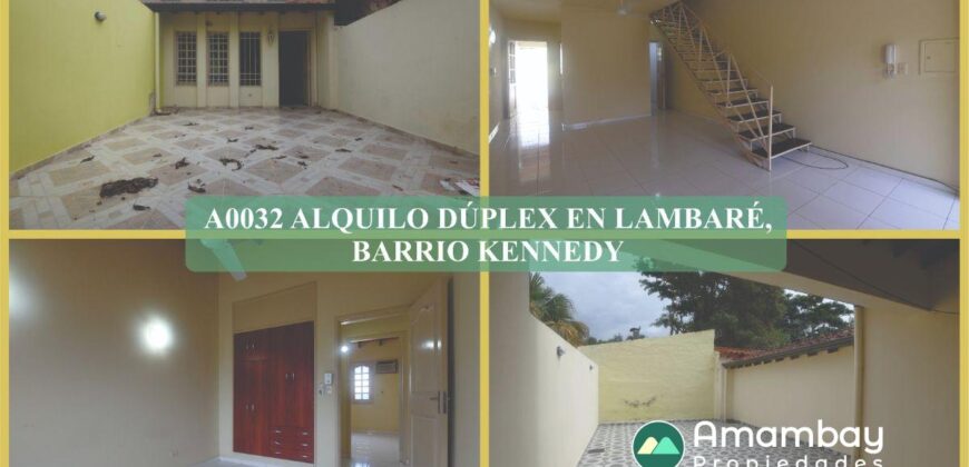 A0032 ALQUILO DÚPLEX EN LAMBARE, BARRIO KENNEDY