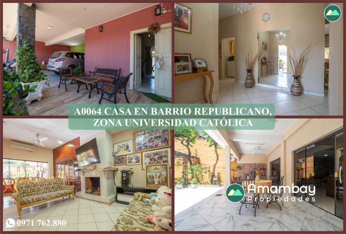 A0064 ALQUILO CASA EN ASUNCIÓN, BARRIO REPUBLICANO