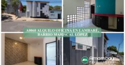 A0068 ALQUILO OFICINA EN LAMBARÉ, ZONA AVDA. BRUNO GUGGIARI