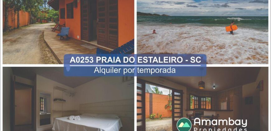A0253  CHALET EN BALNEARIO CAMBORIÚ, PRAIA DO ESTALEIRO – ALQUILER POR TEMPORADA