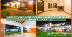 A0098 ALQUILO RESIDENCIA EN BARRIO NAZARETH
