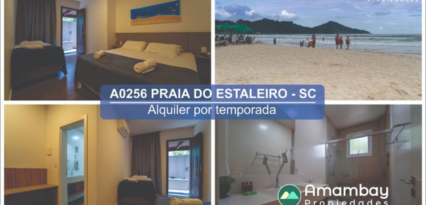 A0256 DEPARTAMENTO EN BALNEARIO CAMBORIÚ, PRAIA DO ESTALEIRO – ALQUILER POR TEMPORADA