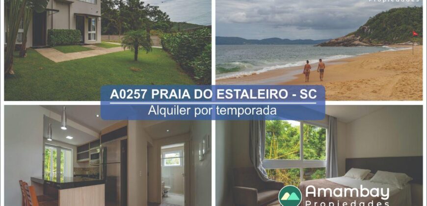 A0257 DEPARTAMENTO EN BALNEARIO CAMBORIU, PRAIA DO ESTALEIRO – ALQUILER POR TEMPORADA