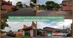 0338 TERRENO CON DÚPLEX EN CONSTRUCCIÓN, ZONA AVDA QUINTA