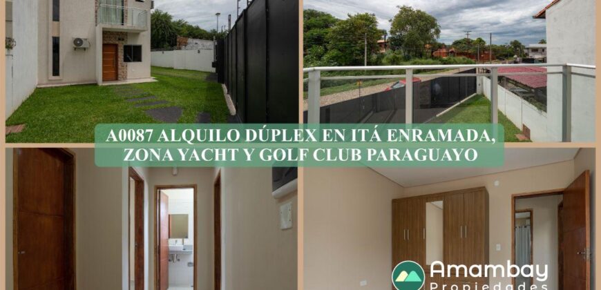 A0087 ALQUILO DÚPLEX EN BARRIO ITÁ ENRAMADA, ZONA YACHT Y GOLF CLUB