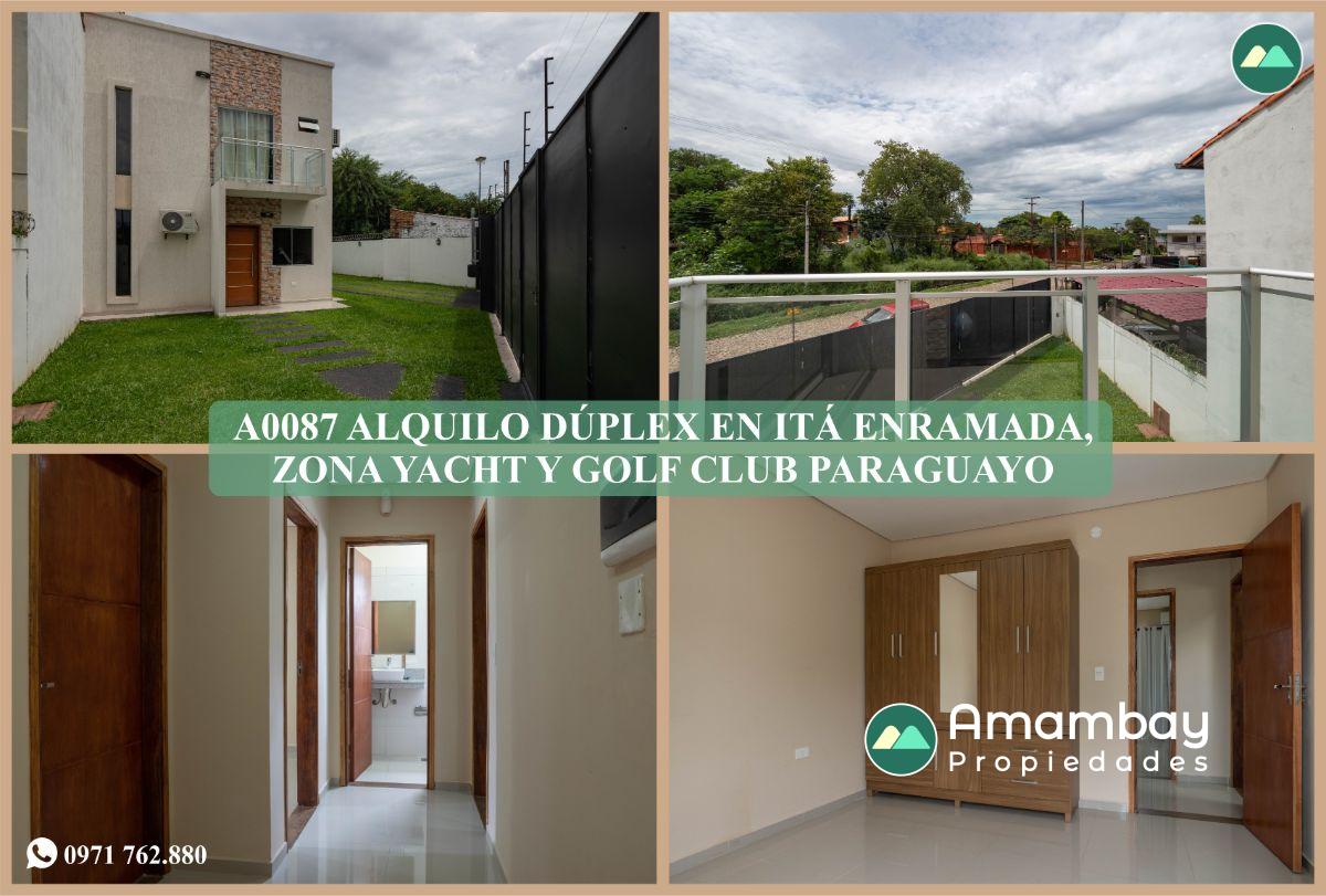 A0087 ALQUILO DÚPLEX EN BARRIO ITÁ ENRAMADA, ZONA YACHT Y GOLF CLUB