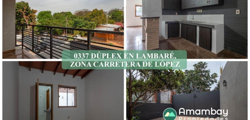 0337 DÚPLEX EN LAMBARÉ, ZONA CARRETERA DE LÓPEZ