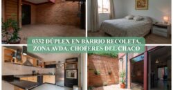 0332 DÚPLEX EN BARRIO RECOLETA, ZONA AVDA. CHOFERES DEL CHACO