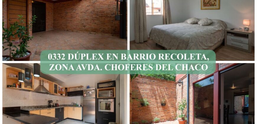 0332 DÚPLEX EN BARRIO RECOLETA, ZONA AVDA. CHOFERES DEL CHACO