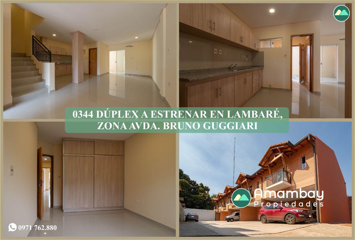 0344 DÚPLEX EN LAMBARÉ, ZONA AVDA. BRUNO GUGGIARI