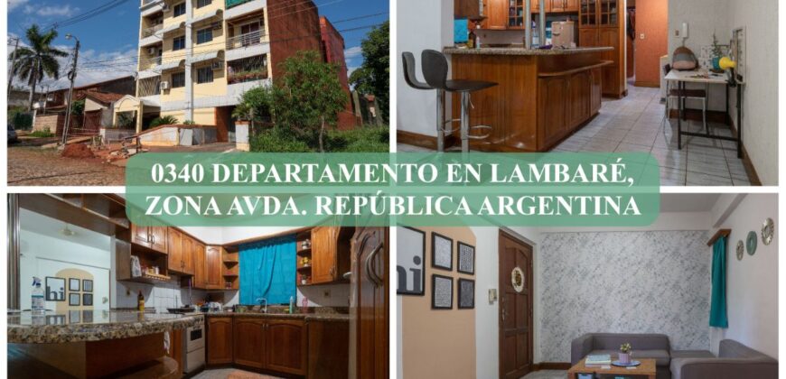 0340 DEPARTAMENTO EN LAMBARÉ, ZONA AVDA. REPÚBLICA ARGENTINA