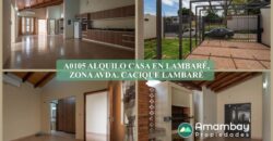 A0105 ALQUILO CASA EN LAMBARÉ, BARRIO VALLE YVATE
