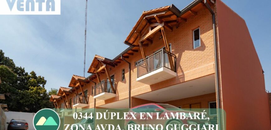 0344 DÚPLEX EN LAMBARÉ, ZONA AVDA. BRUNO GUGGIARI