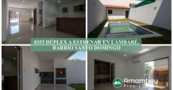 0353 DÚPLEX A ESTRENAR EN LAMBARÉ, BARRIO SANTO DOMINGO